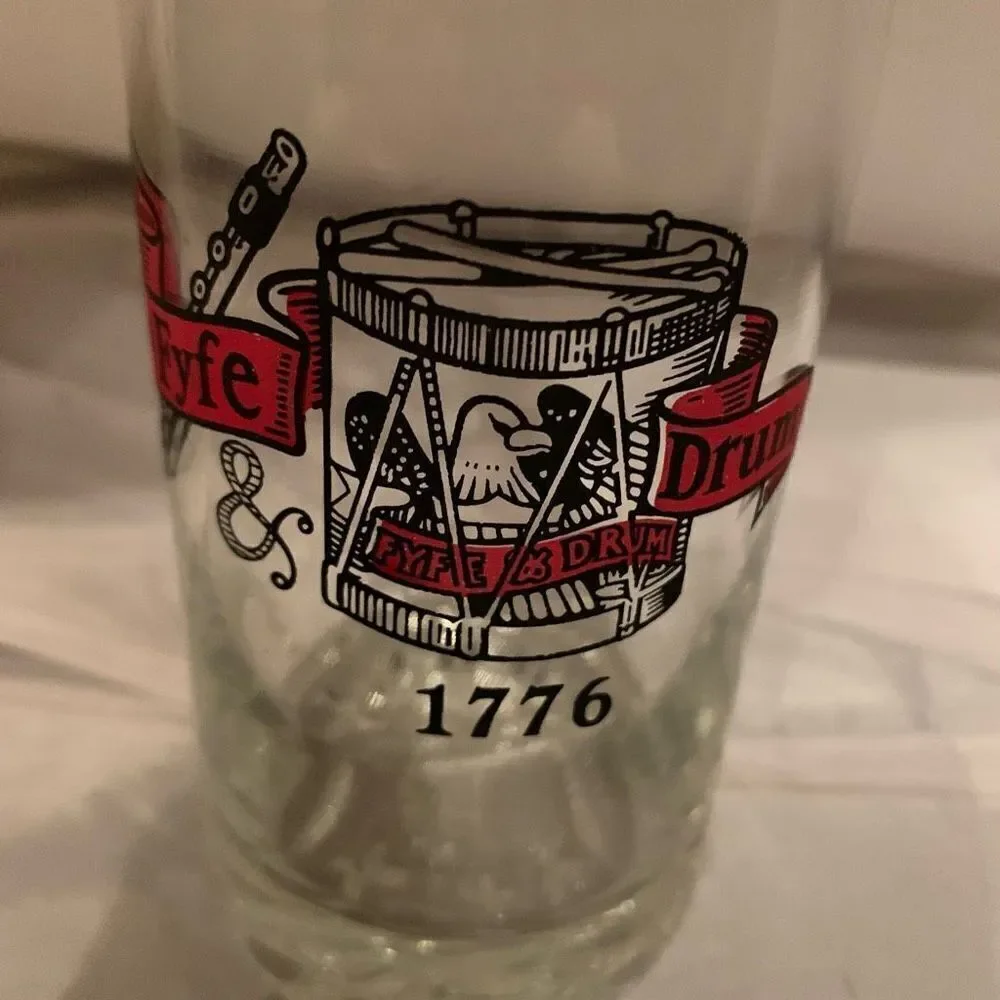 Vintage Fyfe & Drum 1776 Beer Glass